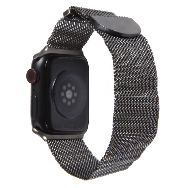 For Apple Watch 38mm Milanese Metal Magnetic Watch Band(Gunmetal)