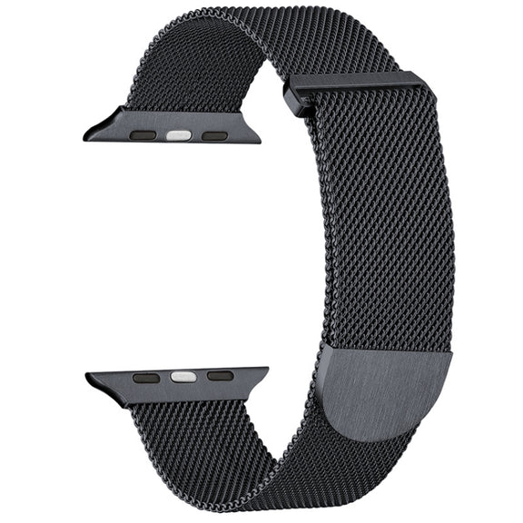 For Apple Watch 38mm Milanese Metal Magnetic Watch Band(Gunmetal)