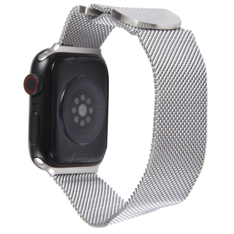For Apple Watch 38mm Milanese Metal Magnetic Watch Band(Silver)