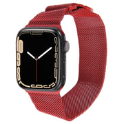 For Apple Watch 38mm Milanese Metal Magnetic Watch Band(Red)