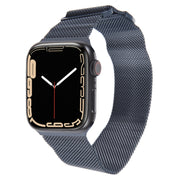 For Apple Watch 38mm Milanese Metal Magnetic Watch Band(Midnight Blue)
