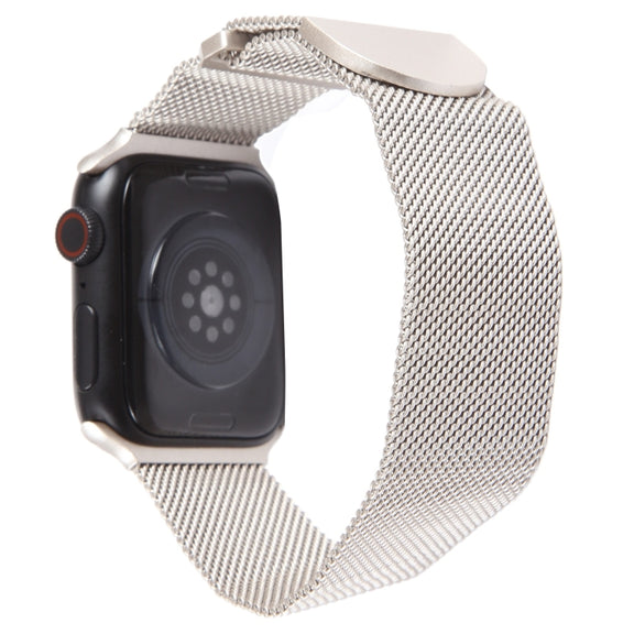For Apple Watch 38mm Milanese Metal Magnetic Watch Band(Starlight)