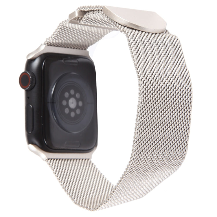 For Apple Watch 38mm Milanese Metal Magnetic Watch Band(Starlight)