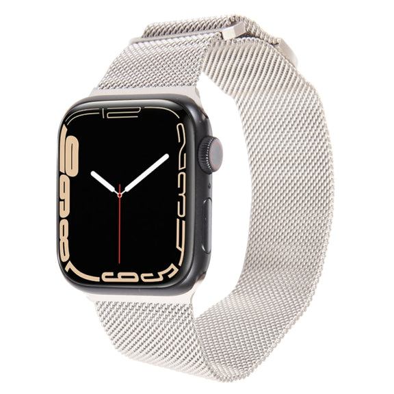 For Apple Watch 38mm Milanese Metal Magnetic Watch Band(Starlight)