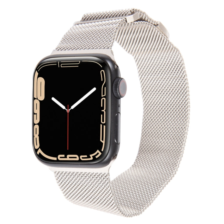 For Apple Watch 38mm Milanese Metal Magnetic Watch Band(Starlight)