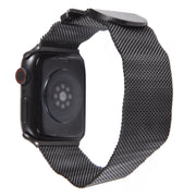 For Apple Watch 38mm Milanese Metal Magnetic Watch Band(Black)