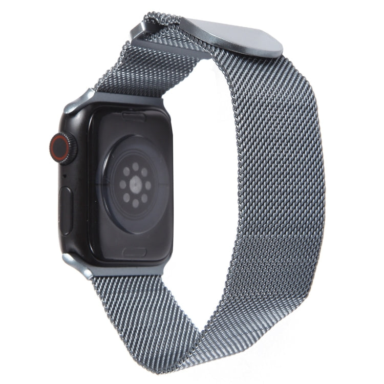 For Apple Watch 38mm Milanese Metal Magnetic Watch Band(Space Grey)