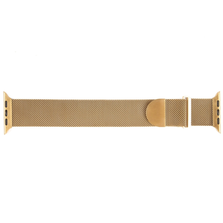 For Apple Watch 38mm Milanese Metal Magnetic Watch Band(Gold)