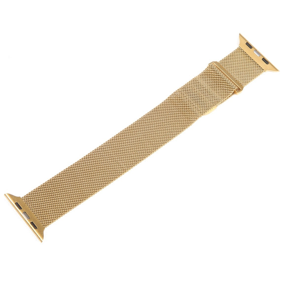 For Apple Watch 38mm Milanese Metal Magnetic Watch Band(Gold)