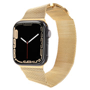 For Apple Watch 38mm Milanese Metal Magnetic Watch Band(Gold)