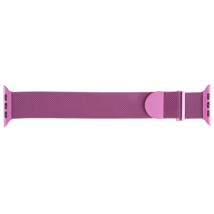 For Apple Watch 38mm Milanese Metal Magnetic Watch Band(Purple)