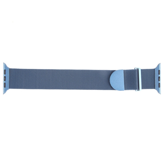 For Apple Watch 38mm Milanese Metal Magnetic Watch Band(Blue)