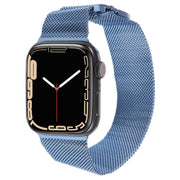 For Apple Watch 38mm Milanese Metal Magnetic Watch Band(Blue)