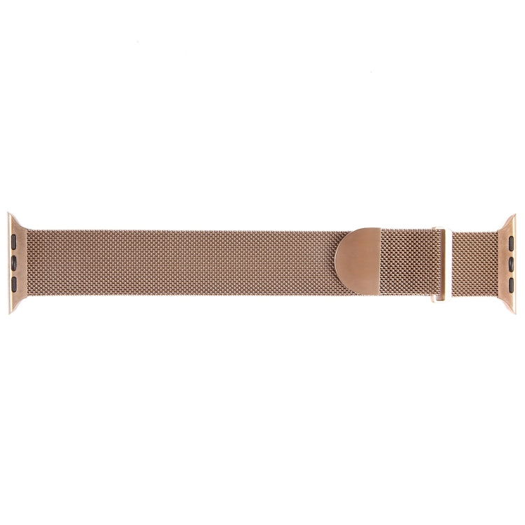 For Apple Watch 38mm Milanese Metal Magnetic Watch Band(Rose Gold)