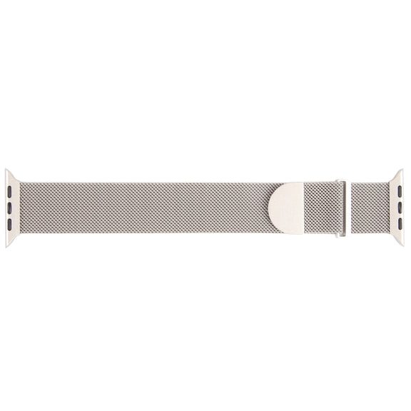 For Apple Watch 9 45mm Milanese Metal Magnetic Watch Band(Starlight)