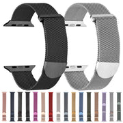 For Apple Watch 38mm Milanese Metal Magnetic Watch Band(Blue)