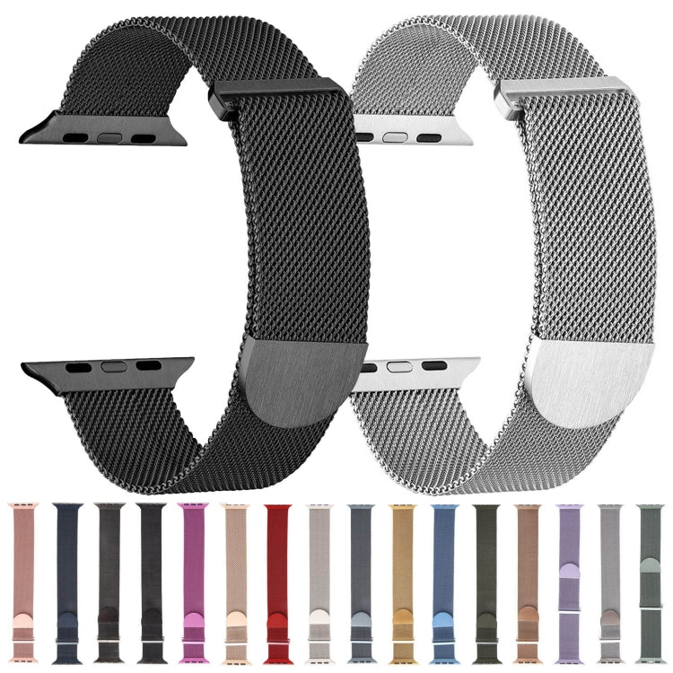 For Apple Watch SE 2022 40mm Milanese Metal Magnetic Watch Band(Silver)