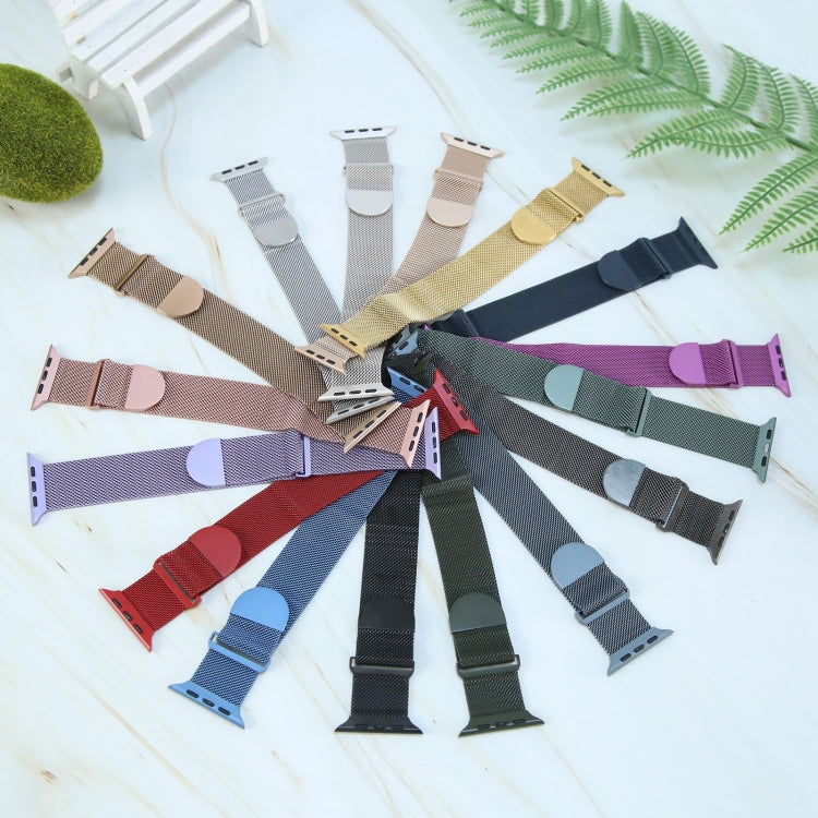 For Apple Watch 5 44mm Milanese Metal Magnetic Watch Band(Silver)