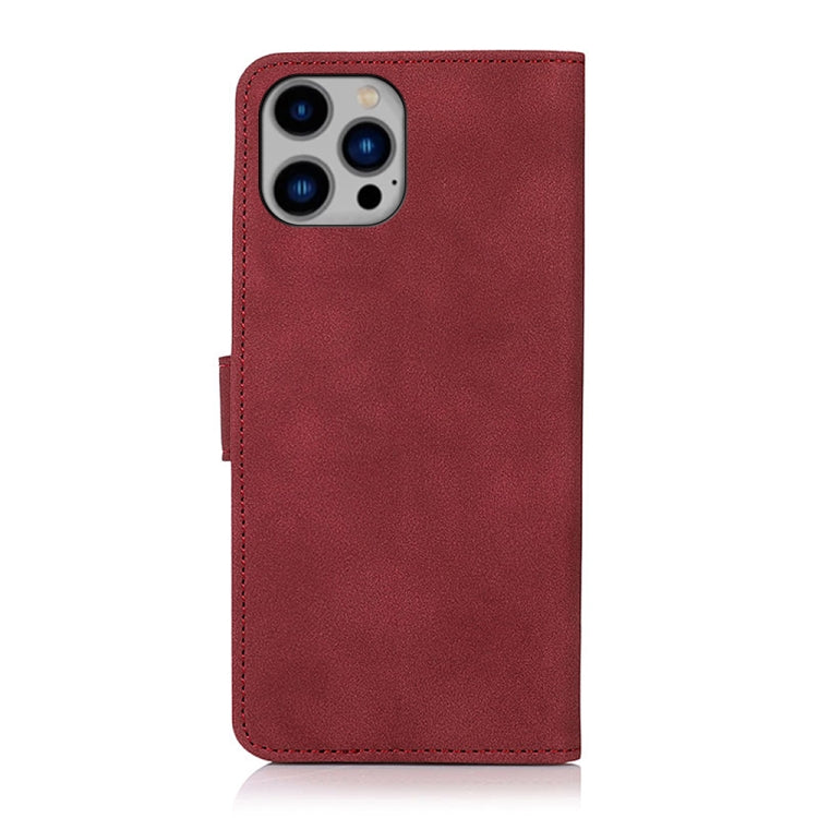 For iPhone 15 Pro KHAZNEH Matte Texture Leather Phone Case(Red)