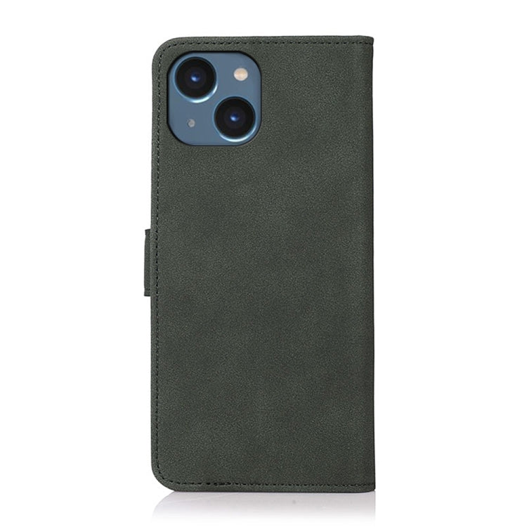 For iPhone 15 Plus KHAZNEH Matte Texture Leather Phone Case(Green)