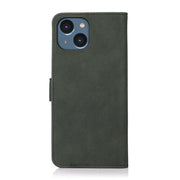 For iPhone 15 Plus KHAZNEH Matte Texture Leather Phone Case(Green)