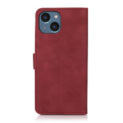 For iPhone 15 KHAZNEH Matte Texture Leather Phone Case(Red)