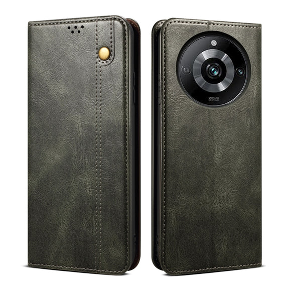For Realme 11 Pro / 11 Pro+ Oil Wax Crazy Horse Texture Leather Phone Case(Green)