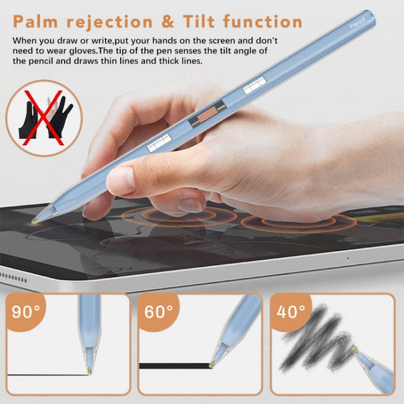 P10s Transparent Case Wireless Charging Stylus Pen for iPad 2018 or Later(Pink)