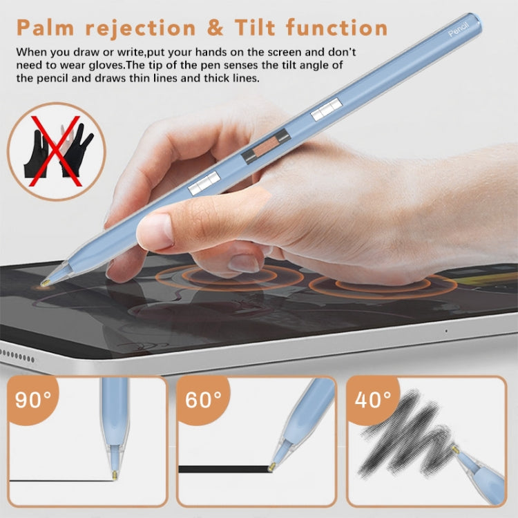 P10s Transparent Case Wireless Charging Stylus Pen for iPad 2018 or Later(Pink)