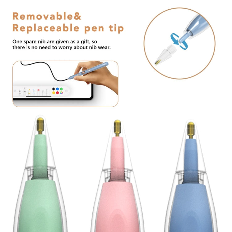 P10s Transparent Case Wireless Charging Stylus Pen for iPad 2018 or Later(Pink)