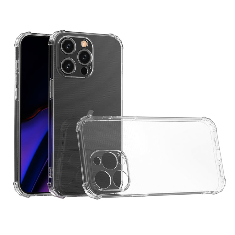 For iPhone 15 Pro Four-Corner Shockproof Clear TPU Phone Case(Transparent)