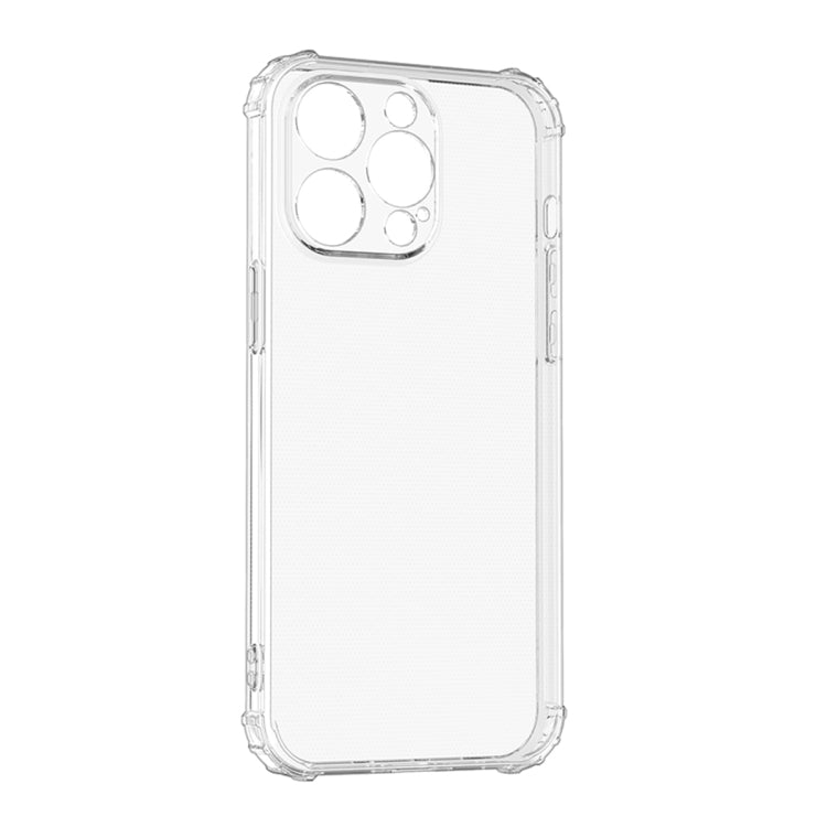 For iPhone 15 Pro Four-Corner Shockproof Clear TPU Phone Case(Transparent)