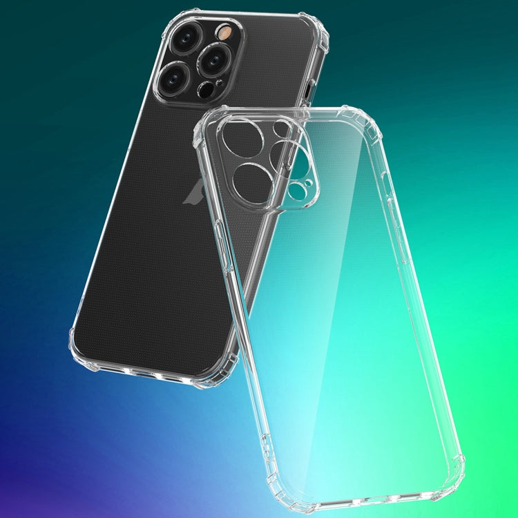 For iPhone 15 Pro Four-Corner Shockproof Clear TPU Phone Case(Transparent)