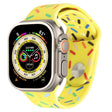 Rainbow Raindrops Silicone Watch Band For Apple Watch Ultra 49mm(Yellow) - Watch Bands by PMC TechLife | Online Shopping South Africa | PMC TechLife