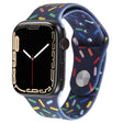 Rainbow Raindrops Silicone Watch Band For Apple Watch 2 42mm(Midnight) - Watch Bands by PMC TechLife | Online Shopping South Africa | PMC TechLife