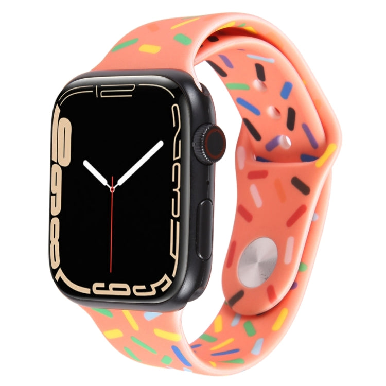 Rainbow Raindrops Silicone Watch Band For Apple Watch 2 42mm(Orange)