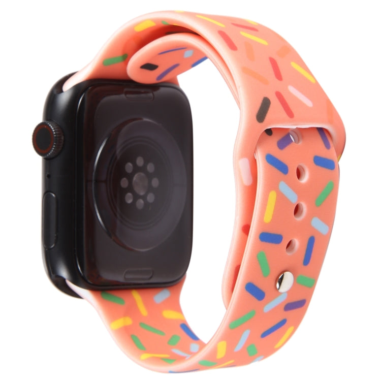 Rainbow Raindrops Silicone Watch Band For Apple Watch 2 42mm(Orange)