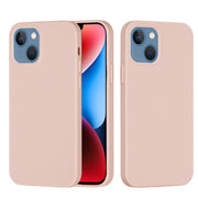 For iPhone 15 Solid Color Silicone Phone Case(Sand Pink)