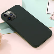 For iPhone 15 Pro Shockproof Silicone Magsafe Phone Case(Dark Green)