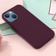 For iPhone 15 Shockproof Silicone Magsafe Phone Case(Plum Color)