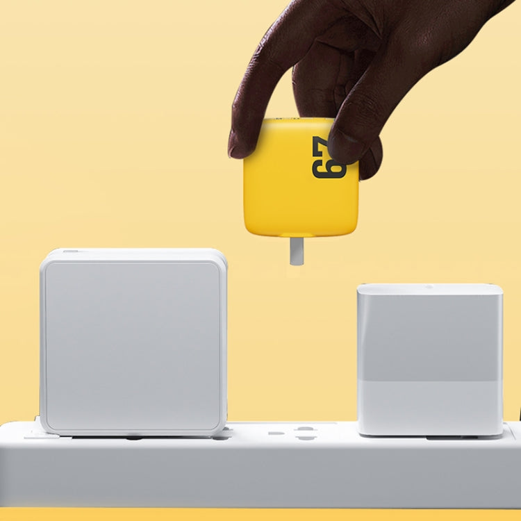 WK WP-U141 67W USB+Double USB-C / Type-C GaN Charger, Plug:CN Plug(Yellow)