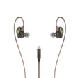WK YC08 8 Pin Transparent Music Call Wired Earphone, Length: 1.2m(Black) - In Ear Wired Earphone by WK | Online Shopping South Africa | PMC TechLife | Buy Now Pay Later Mobicred