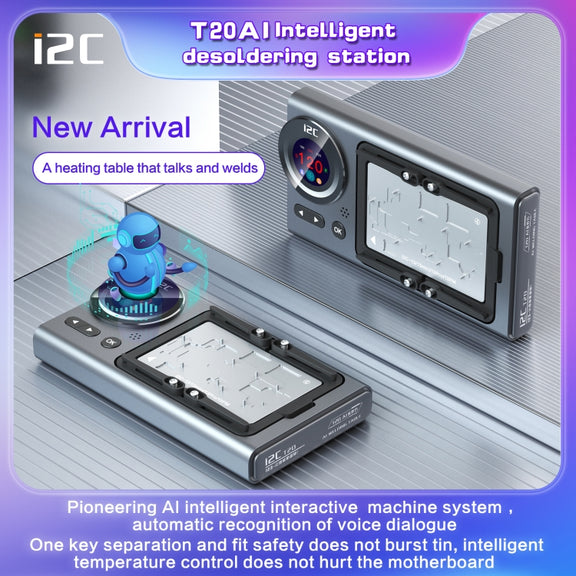 i2C T20 Intelligent Motherboard Middle Layered Heating Platform For iPhone X-14 Series, Plug:US