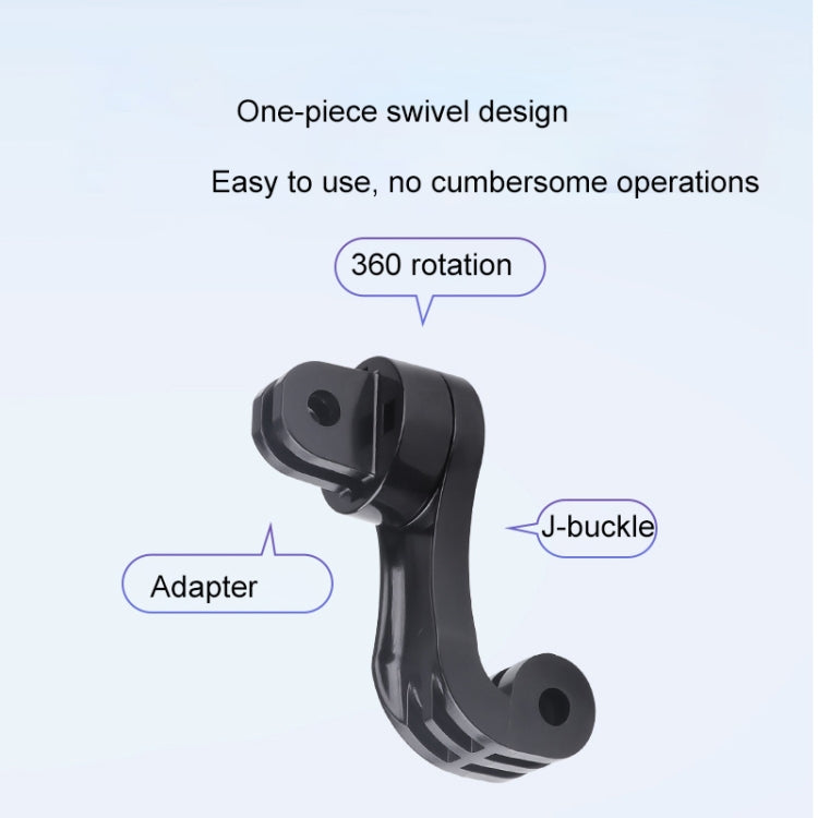 360 Rotation J-Hook Buckle Mount Adapter(Black)