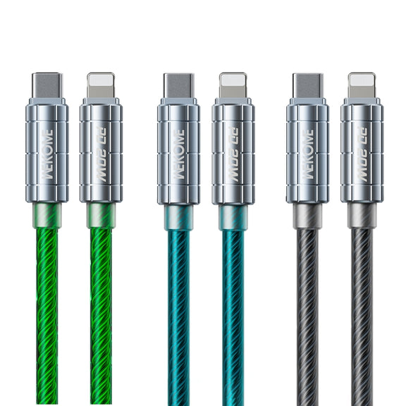 WK WDC-205 PD 20W USB-C/Type-C to 8 Pin Super Fast Charge Data Cable, Length: 1m(Green)