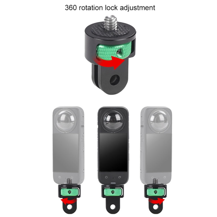 1/4 inch Screw Adjustable Metal Action Camera Adapter(Black)