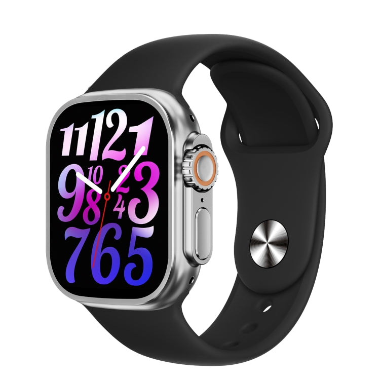 WS-E9 Ultra 2.2 inch IP67 Water-resistant Silicone Band Smart Watch, Support Heart Rate / NFC(Black)