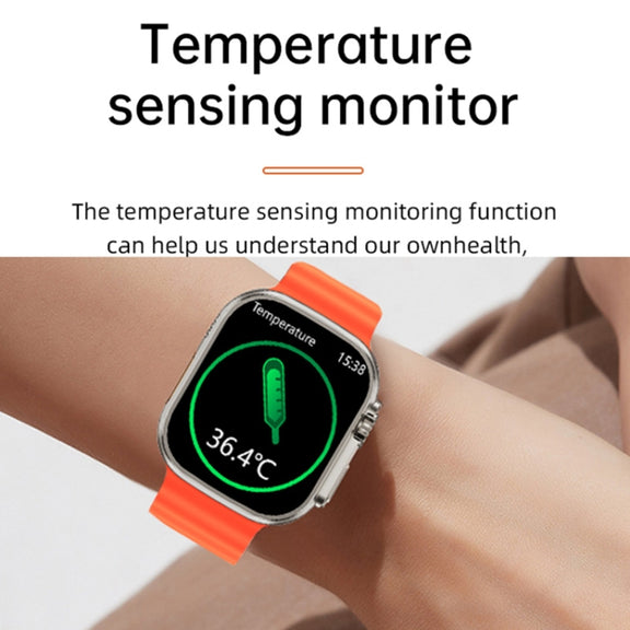 WS-E9 Ultra 2.2 inch IP67 Water-resistant Silicone Band Smart Watch, Support Heart Rate / NFC(Black)