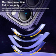 For iPhone 13 Pro Max Frosted Metal Material Phone Case with Lens Protection(Light Blue)