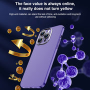For iPhone 13 Pro Max Frosted Metal Material Phone Case with Lens Protection(Light Blue)